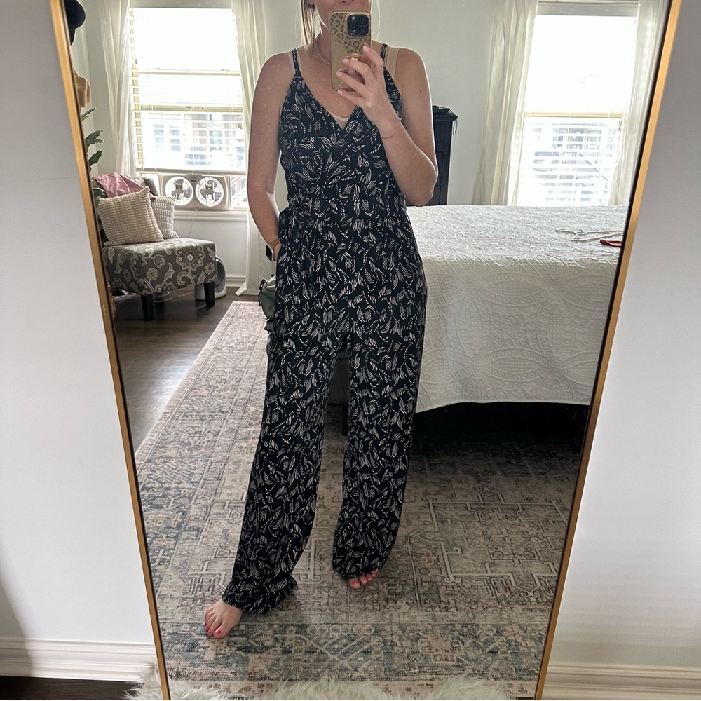 Stitch Fix Kaileigh Black and Cream Jumpsuit